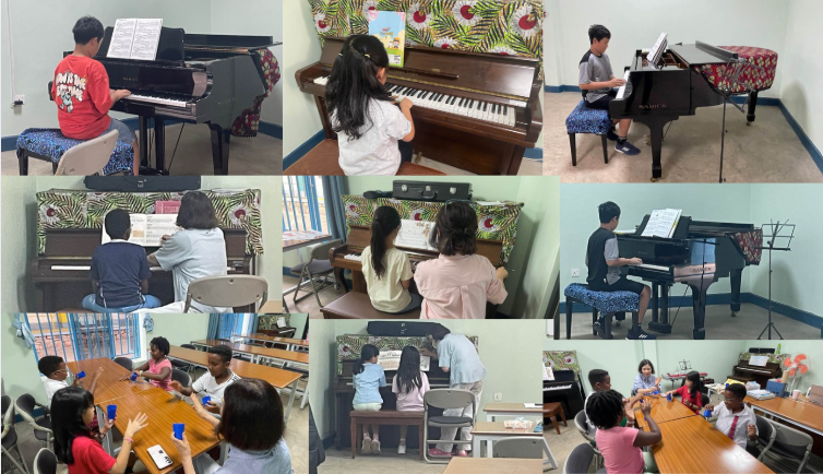 UAIT Piano Academy students practicing